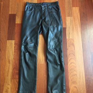 Gap Genuine Black Leather Pants, Classic